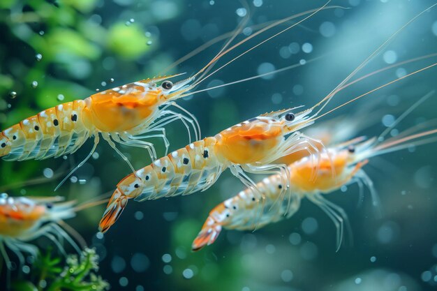 Das ruhige Reich der Unterwasserfauna Eine künstlerische Betrachtung des Lebensraums der Garnelen