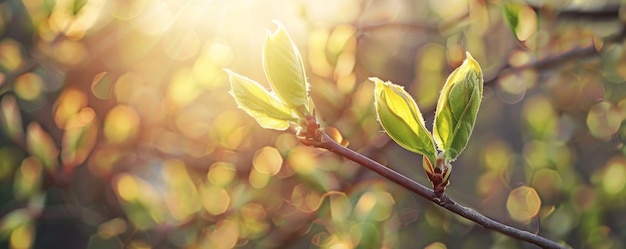 Das sanfte Flüstern des Frühlings Eine junge Weide springt frei und begrüßt die Jahreszeit der Erneuerung