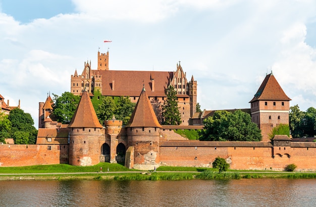 Das Schloss des Deutschen Ordens in Malbork, in Pommern, Polen