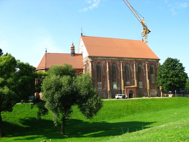 Foto das schloss in der stadt kaunas litauen