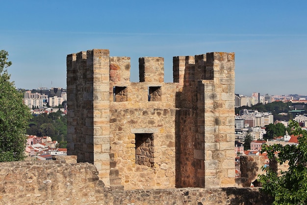 Das Schloss in der Stadt Lissabon Portugal