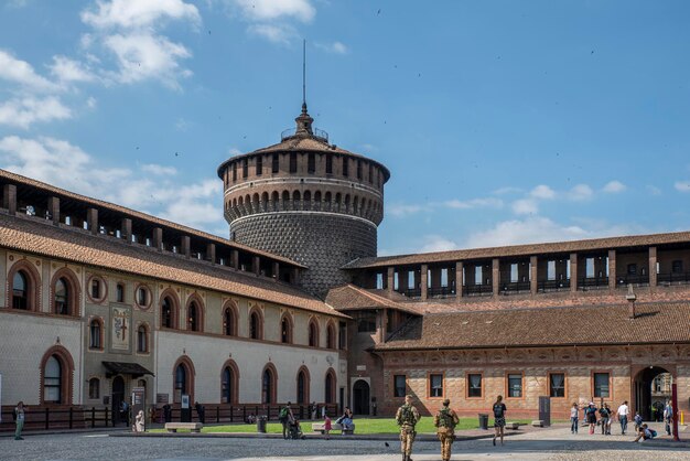 Das Schloss Sforza Castello Sforzesco in Mailand Italien