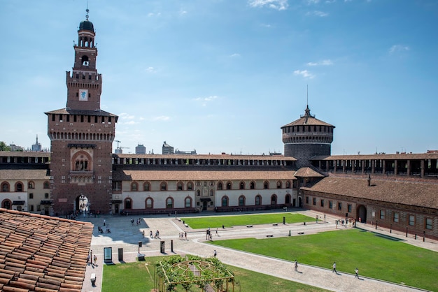 Das Schloss Sforza Castello Sforzesco in Mailand Italien