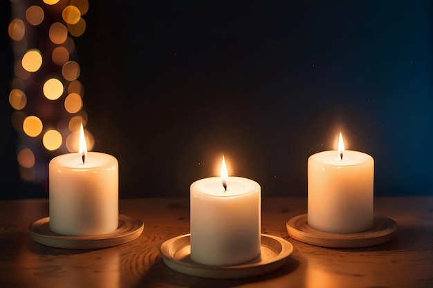 Das schwache Licht einer brennenden Kerze ist Hoffnung und Hoffnung im dunklen Hintergrund der Kerzenlicht-Tapete