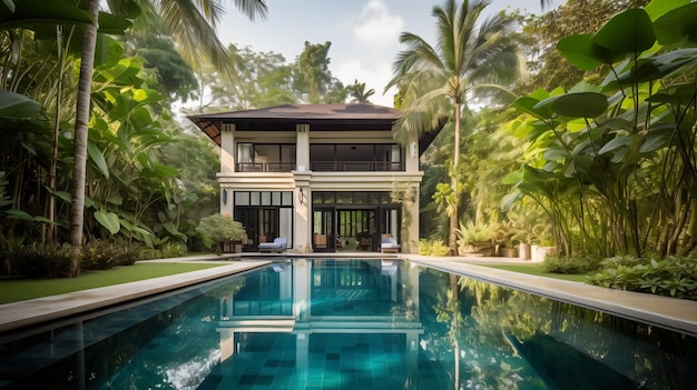 Das Schwimmbad in oder in der Nähe der Villa Koh Samui