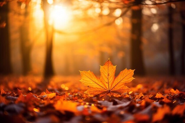 Das Sonnenlicht, das den Herbst durchfiltert, verlässt die Natur. Hintergrundbild