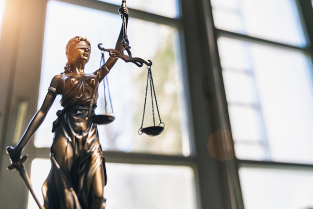 Das Symbol der Gerechtigkeitstatue, Konzeptbild des Rechtsrechts