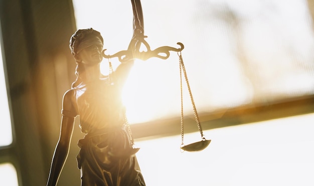 Das Symbol der Gerechtigkeitstatue, Konzeptbild des Rechtsrechts