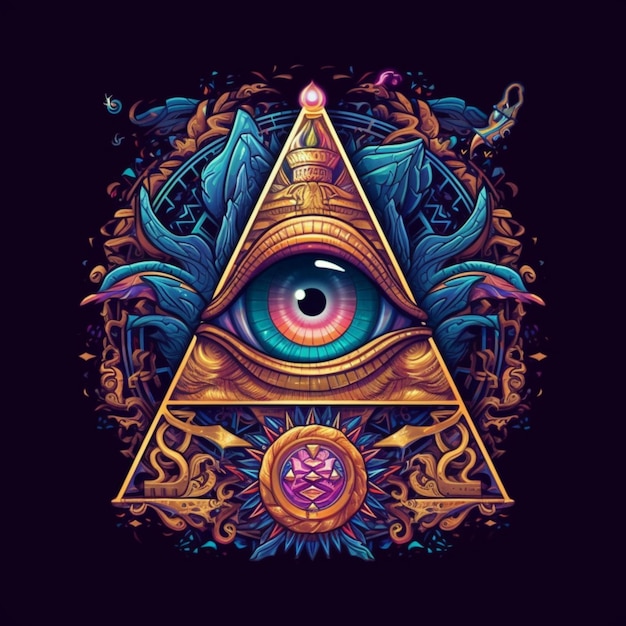 Das Symbol der Illuminaten-Geheimgesellschaft, Zeichen der Geheimgesellschaft, allsehendes Auge