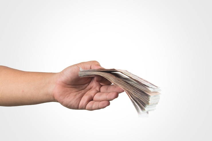 Foto das thailand-geld in der hand