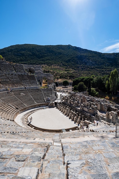 Foto das theater von ephesus in selcuk in der provinz izmir, türkei