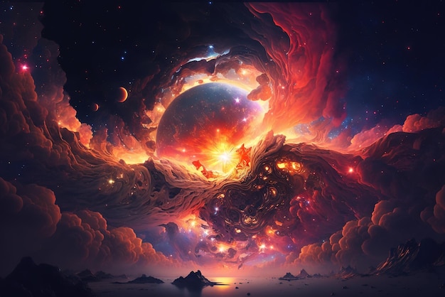 Das Universum in Flammen