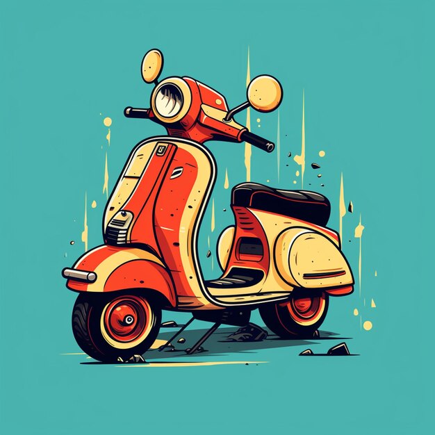 Foto das vespa-cartoon-logo