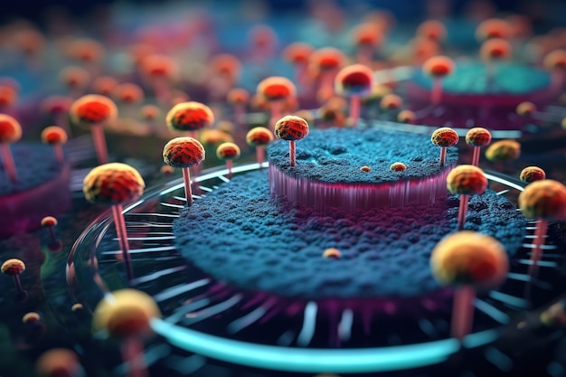 Foto das wachstum von bakterien in einer petri-schüssel