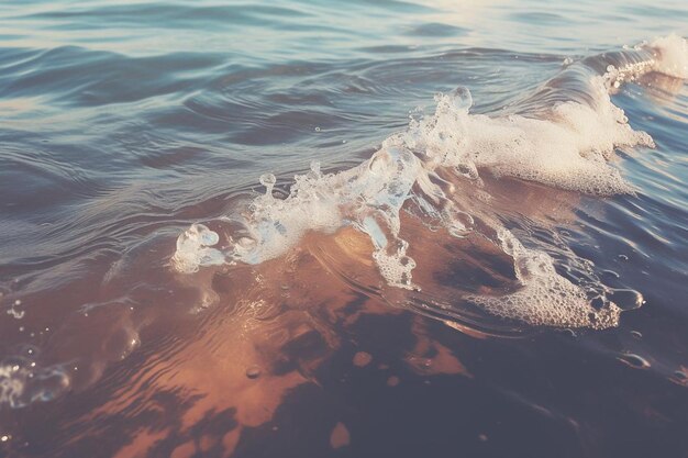 Foto das wasser kommt aus dem ozean.