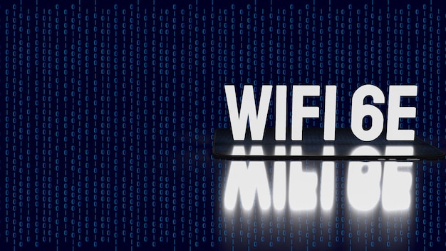 Das wifi 6e für technologiekonzept 3d-rendering