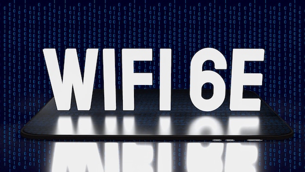 Das wifi 6e für technologiekonzept 3d-rendering