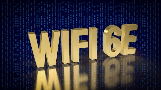 Das wifi 6e für technologiekonzept 3d-rendering