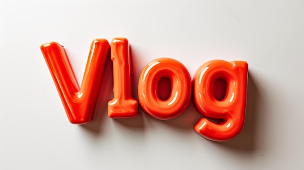 Das Wort Vlog, das in Sans Serif-Typographie erstellt wurde