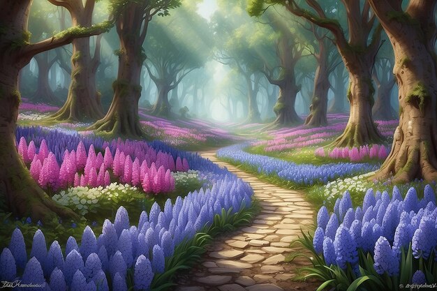 Foto das wunderland der hyacinthen