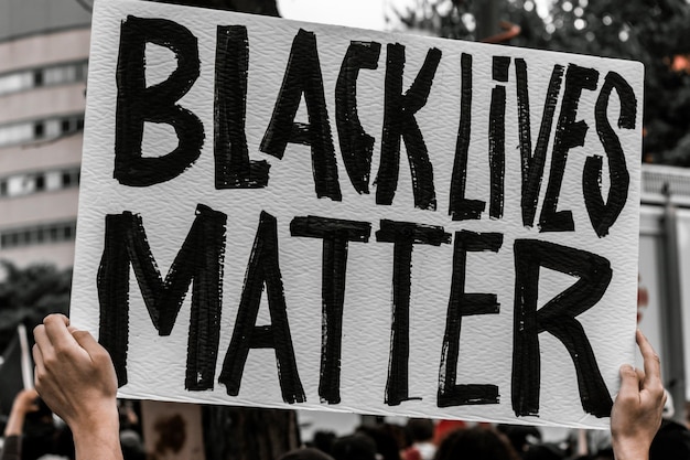 Das Zeichen Black Lives Matter