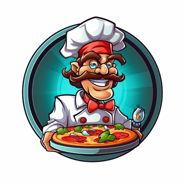 Das Zeichentrickfilm-Logo der Pizza 5