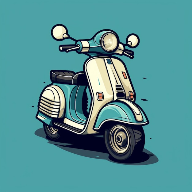 Das Zeichentrickfilm-Logo von Vespa