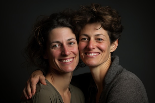 Das Zwillingslächeln strahlt Freude in einem hautnahen und persönlichen Porträt aus