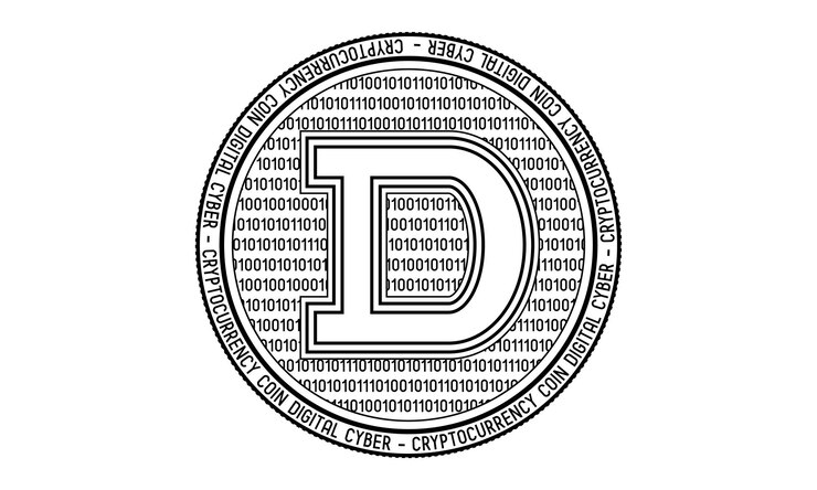 Foto dash moneda aislado sobre fondo blanco.