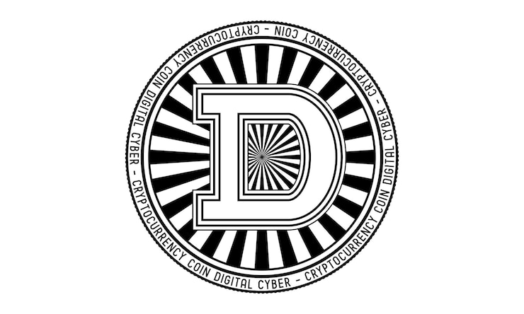 Foto dash moneda aislado sobre fondo blanco.