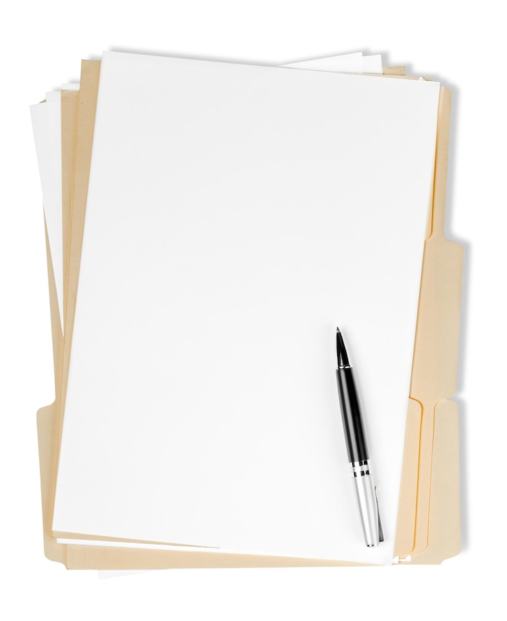 Foto dateiordner mit white pages