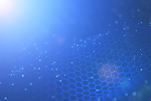 Daten-Hintergrund Große Daten Blockchain-Technologie Netzwerkstruktur Hintergrund Künstliche Intelligenz Maschinelles Lernen Breite Banner 3D-Rendering