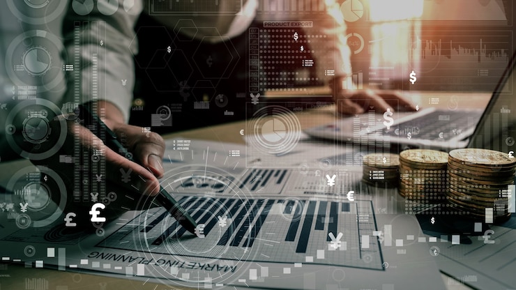 Foto datenanalyse für business und finanzen konzeptionell