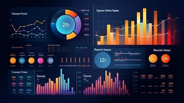 Datenanalysebericht Infografik mit Diagramm