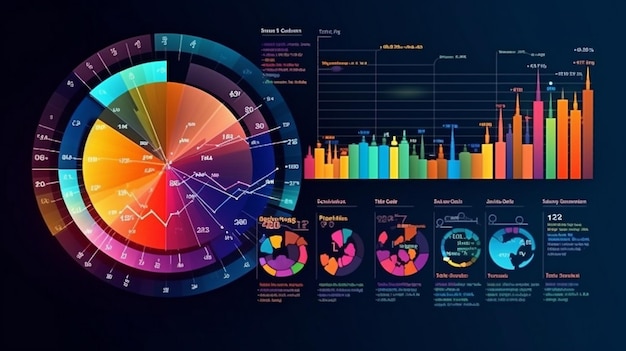 Datenanalysebericht Infografik mit Diagramm