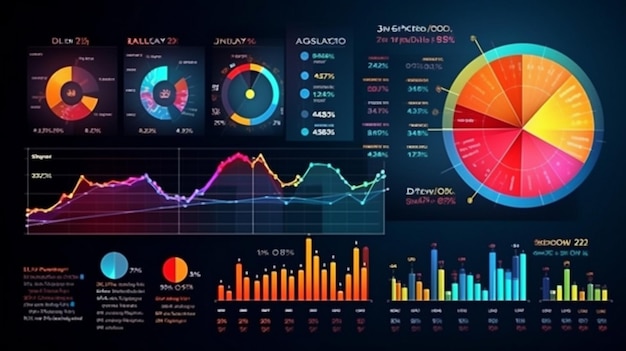 Datenanalysebericht Infografik mit Diagramm