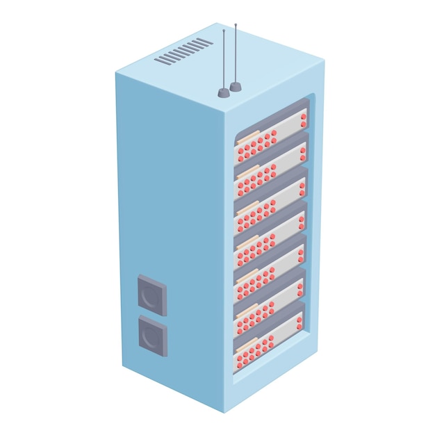Datennetzwerkserver im Schrank Diagnosestest in der Computerraumtechnik