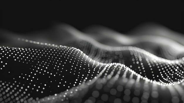 Datentechnologie abstrakte futuristische Illustration niedrige Poly-Form mit verbindenden weißen Punkten