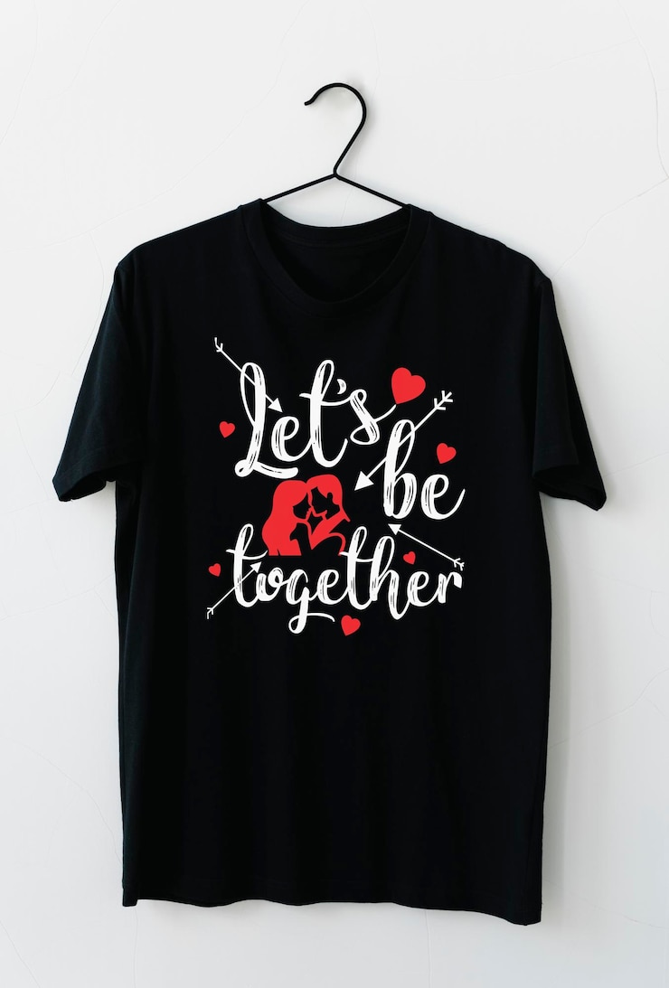 Foto dating-t-shirt-design schwarzes t-shirt-design
