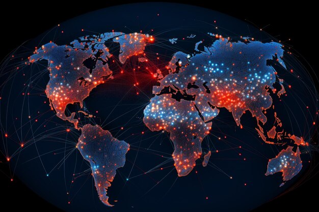 Datos de la red empresarial global Las existencias financieras Generar Ai