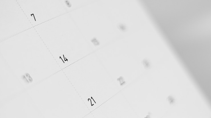 Datum des 14. Februar im Kalender. Valentinstag Konzept.