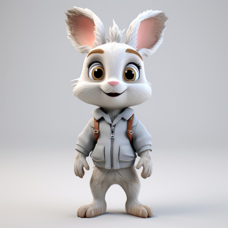 Foto dave bunny modelo 3d para photoshop designstudio no estilo de raphael lacoste