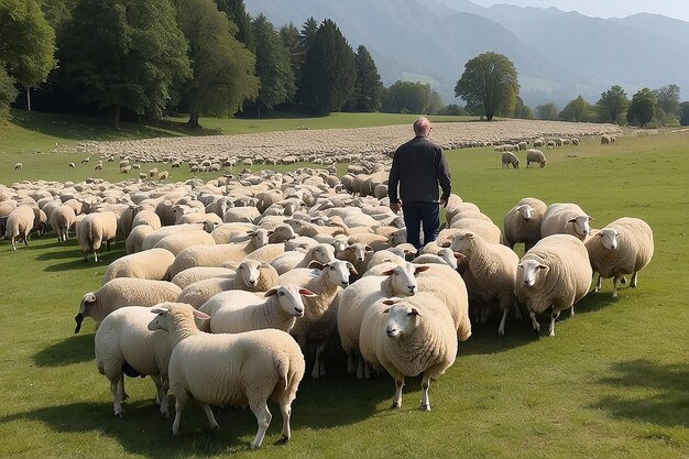 David cuidaba de las ovejas