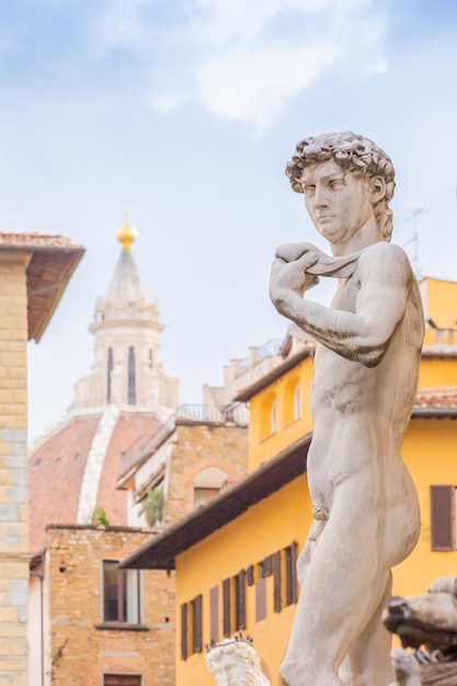David von Michelangelo in Florenz Italien Beispiel für Körperperfektion in Marmor