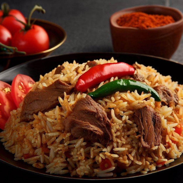 De dar água na boca Generative AI Biryani com arroz basmati