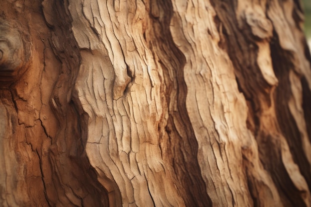 De perto majestoso tronco de árvore casca velha na floresta madeira castanha texturizada pinheiro planta de carvalho macro madeira