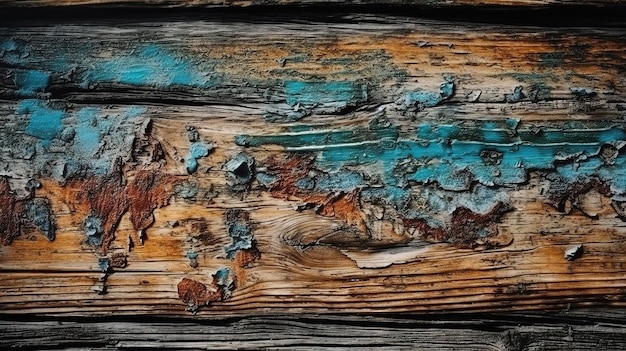 de perto velha textura de madeira envelhecida fundo abstrato generativo Ai