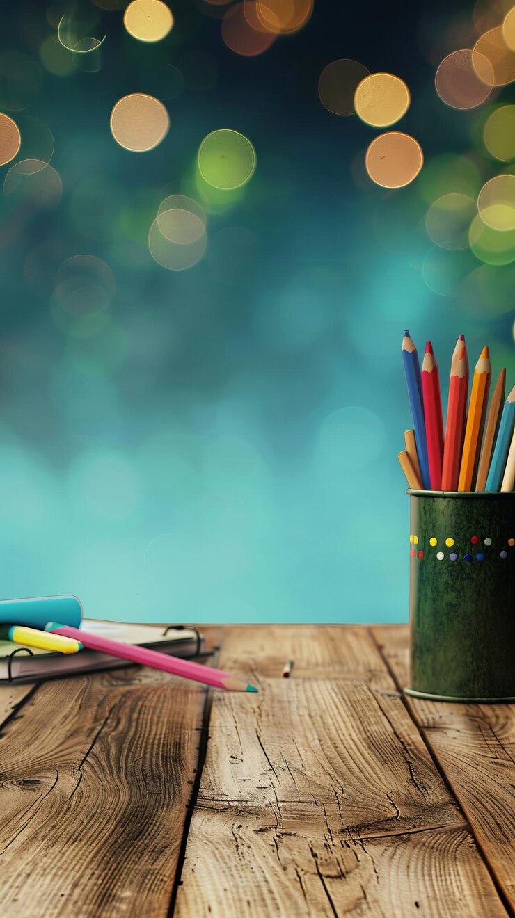 Foto de volta à escola materiais escolares e caixa de luz