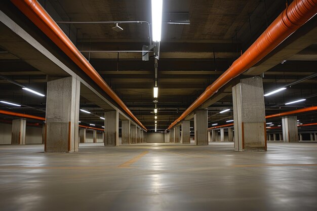 Debajo de la superficie, un estacionamiento desolado