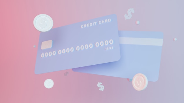 Debit- oder Kreditkarten-Geldmünzen